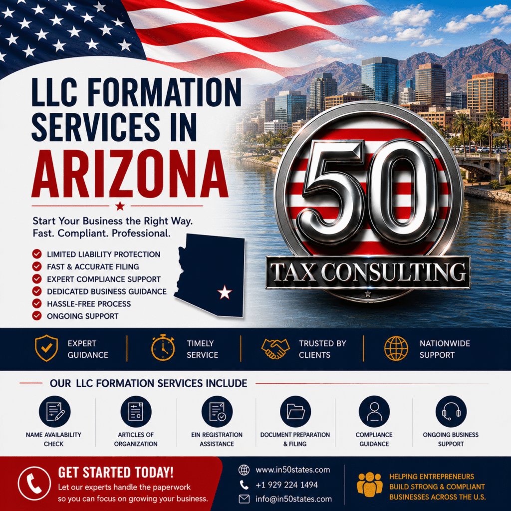 LLC Formation Services in Arizona united states