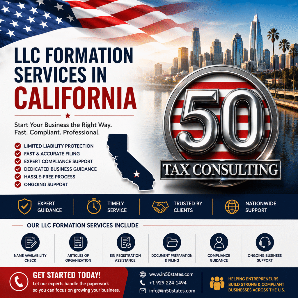 LLC Formation services in california united states